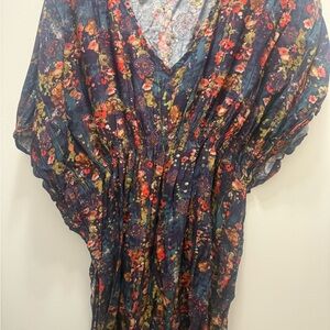 Natural Life Floral Mini Dress/Cover Up